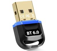 Adaptateur Bluetooth 6.0 pour PC, adaptateur USB Bluetooth pour ordinateur de bureau, ordinateur portable, PC, casque, clavier, souris, stéréo Bluatooth, avec Windows 11/10/8.1
