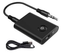 Adaptateur Bluetooth Audio 5.0, Émetteur Récepteur sans Fil 2 en 1, Émetteur Bluetooth avec Câble 3,5 mm pour Casque MP3/MP4 Haut-Parleur HiFi Radio Voiture TV PC Ordinateur Portable Tablette