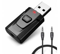 Adaptateur Bluetooth Jack 5.4, 2 en 1 Emetteur Récepteur Bluetooth | Transmetteur Bluetooth Jack 3,5 mm, Emetteur Bluetooth pour TV PC Voiture, haut-parleurs, écouteurs Plug & Play