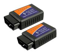 Adaptateur Bluetooth(mise à niveau)OBD2 - Lecteur de codes de diagnostic pour voiture compatible avec iOS/Android/Windows/iPhone/iPad prend en charge tous les véhicules avec protocole OBDII (lot de 2)
