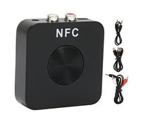 Adaptateur Bluetooth NFC, Bluetooth 5.0 10Hz-20HKz Adaptateur Audio sans Fil AUX Réception Transmission Combo Mains Libres pour Voiture à Domicile