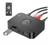Adaptateur Bluetooth pour chaîne stéréo 6.0 - Récepteur Bluetooth avec télécommande Aux 3,5 mm RCA - Transmetteur HiFi pour TV haut-parleurs projecteurs