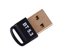 Adaptateur Bluetooth pour PC, Dongle Bluetooth 5.3, Récepteur et Émetteur Mini Dongle Vraiment Plug and Play, Prise Plaquée Or sans Délai pour Ordinateur de Bureau, Ordinateur Portable, Souris