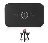 Adaptateur Bluetooth, Récepteur Bluetooth émetteur 2 en 1 Adaptateur Audio sans Fil A2DP 3.5 Mm Assistant Convertisseur Double Sortie AUX pour Autoradio Home Stereo