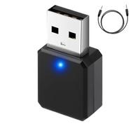 Adaptateur Bluetooth USB 5.1 Voiture, Dongle Bluetooth Plug and Play avec Sortie AUX et USB, Récepteur Bluetooth pour Haut-Parleurs et Appels Mains Libres, Câble Audio 3,5 mm Inclus