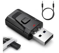 Adaptateur Bluetooth USB 5.4 2 en 1 avec Prise Jack 3,5 m | Émetteur/Récepteur Audio Stéréo sans Fil m, pour PC,TV, Chaîne Hi-Fi, Voiture et Haut-Parleurs, kit mains libres sans latence