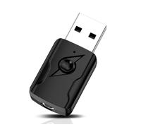 Adaptateur Bluetooth USB 5.4 pour PC, Plug And Play Portée 10 M, USB 2 en 1 Bluetooth Transmetteur Récepteur avec 3,5 mm AUX Wireless Audio Bluetooth, pour TV/PC/Téléphones/Authoradio