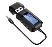 Adaptateur Bluetooth USB, Emetteur et Récepteur Bluetooth 5.0 avec Jack Câble Audio 3,5mm Faible Latence, Plug et Play Transmetteur Sans fil pour Système Audio,TV/Haut-parleurs/Voiture/Voyage en Avion