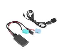 Adaptateur Bluetooth Voiture 12V 6 Broches avec Microphone | Récepteur, Audio Mains Libres, Connexion Autoradio, Prise Auxiliaire, Microphone, Compatible 12V 6 Broches