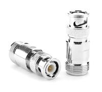 Adaptateur BNC 2 Pièces Type N Femelle BNC Mâle Connecteur RF Adaptateur Coaxial Convertisseur de Test