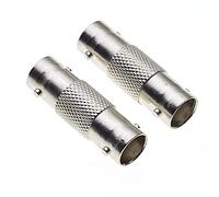 Adaptateur BNC femelle vers BNC femelle, corps en zinc nickelé 75 ohms, résistant à la corrosion, facile à utiliser, connexion femelle vers femelle, idéal pour la vidéosurveillance, lot de 2