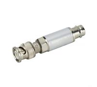 Adaptateur BNC mâle femelle vers mâle 50-600 ohms Convertisseur d'impédance en métal résistant à la chaleur 105 °C pour radios et systèmes de talkie-walkie Argenté