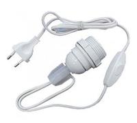Tibelec Kit lampe bouteille E27 – câble 1,5 m, douille demi-filetée + bague, interrupteur