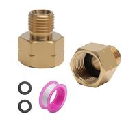 Adaptateur Bouteille Gaz 2 Pièces 3/8 Femelle vers 1/4 Mâle GAZ L - Raccord Laiton LPG avec Bande Étanchéité PTFE - Connecteur Réducteur Tuyau Propane Butane pour Barbecue Camping Cuisinière