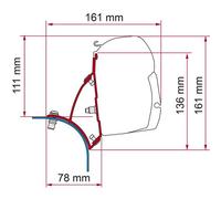 Adaptateur BRANDUP LIFT ROOF VW T6 & T6.1 avec toit relevable pour stores F45S Fiamma