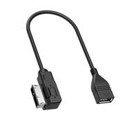 Adaptateur Câble AMI MDI pour Audi A1 A2 A3 A4 A5 A6 S6 A8 S8 R8 Q3 Q5 Q7 Câble Aux Audio USB MMI Adaptateur MP3 Multimédia Musique Interface pour VW TT VW Golf Passat B7 Touareg, 30 CM/11,81 Pouces