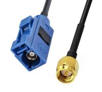 Adaptateur Câble Coaxial Fakra-C Femelle vers SMA Mâle RG316 | 15cm | Pour Autoradio, Unité Centrale Android, Navigation GPS, Radio Numérique DAB, Télématique 4G LTE