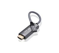adaptateur-câble usb-c femelle vers hdmi mâle, adaptateur 4 k 60 hz - câble nylon 20 cm