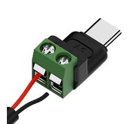 Adaptateur Câble USB C | Tête De Connexion Rapide Mâle 2 Broches - Connecteur De Chargement USB Type C Mâle Terminal À Serrage 2 Broches,Pour Industriel Scientifique Bricolage Réparation Charge Smartp