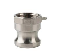 Adaptateur Camlock for brassage à domicile, Type A-DP, raccords MPT FPT x, barbe en acier inoxydable, Type 304 ABCDEF DC DP, 1 pièce(A Type,1/2")
