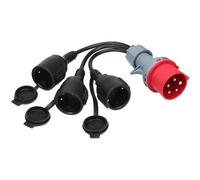 Adaptateur Camping Prise CEE Camping Car Monophasé vers Triphasée 16A Coupleur 230V