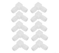 Adaptateur cannelé pour tuyau coudé, raccord de tuyau d'eau à 90 degrés, en forme de L, 12 mm de diamètre, fabriqué en polypropylène résistant à l'usure pour une performance fiable