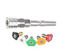 Adaptateur canon à mousse 6,35 mm Connexion rapide avec buses pour nettoyeur de voiture Nilfisk KEW haute pression Adaptateur convertisseur d'eau en laiton haute pression