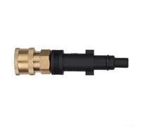 Adaptateur Canons à Mousse 1/4 Pouce Nettoyeur Haute Pression Accessoires En ABS Buse Réglable Pour Lavage De Voiture Jardin Nettoyage Atelier pour Professionnel Domestique Détail Noir (E)