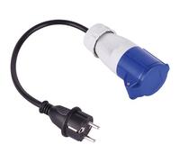 Adaptateur caravane femelle avec câble 30 cm IP44 bleu