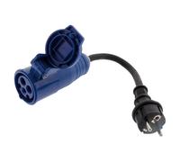 Zenitech Adaptateur caravane Femelle CEE17 vers mâle 16A Bleu
