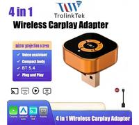 Adaptateur CarPlay 4-en-1 TrolinkTek 2026 amélioré, Android Auto sans fil, Mirror Link, boîte intelligente MiNi AI, connexion USB automatique, Plug and Play 2 IN 1 ai box
