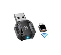 Adaptateur CarPlay Android Auto Filaire Sans Fil 2 en 1 WiFi Bluetooth 5.4