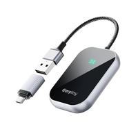 Adaptateur Carplay sans fil 2 en 1 pour Apple CarPlay et Android Auto, adaptateur USB CarPlay sans fil pour prise de contrôle sans fil avec voitures et navigation, Mus (A21-Noir)