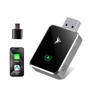 Adaptateur CarPlay sans Fil,2025 Upgraded 2-in-1 Adaptateur Android Auto sans Fil,Wi-FI 5,8GHz Plug & Play, Mini & Stabil avec USB-C/Type-C,Compatible avec iOS 10+ & Android 11+