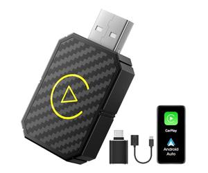 Adaptateur CarPlay sans Fil 2025, Wireless Carplay Adapter La Nouvelle Version est Rapide et Stable, Convertit CarPlay Filaire en Adaptateur sans Fil pour Les véhicules avec CarPlay