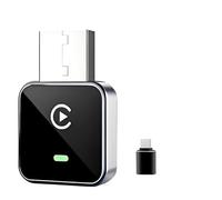 Adaptateur CarPlay sans Fil 2026, Chipset Realtek 8730E pour Apple iPhone, No Delay Plug & Play, Convertit Carplay Filaire en sans Fil pour iPhone, Port USB-A/Type-C, Compatible 1000+ Voitures -CM101
