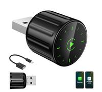 Adaptateur CarPlay sans Fil, Adaptateur Carplay Et Android Auto sans Fil 2 en 1, Connexion Automatique, Plug and Play Type-C/USB, Compatible avec Les Voitures à Partir de 2016 et iOS 10+ (Noir)