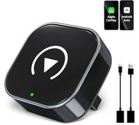 Adaptateur CarPlay sans fil amélioré 2025, convertit sans effort filaire en CarPlay sans fil, convient pour les voitures avec Carplay, compatible avec iPhone iOS 10+ et Android Auto, adaptateur sans