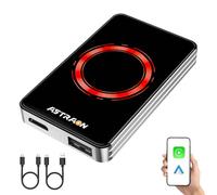 Adaptateur CarPlay sans fil - Android Auto AI Box avec Netflix, YouTube, Hulu, installation de l'application, WiFi 6 double bande, Bluetooth, HDMI, LED d'ambiance - pour voitures avec CarPlay filaire