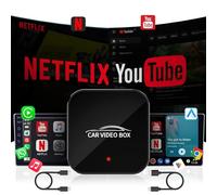 Adaptateur Carplay sans fil avec Netflix YouTube, Adaptateur Carplay sans fil le plus récent & dongle Android Auto, WiFi 5GHz, Magic Box Convert Wired