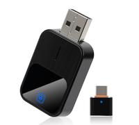 Adaptateur CarPlay sans fil, Axrye adaptateur Bluetooth pour voiture, compatible avec iPhone et Android Auto, 2 en 1 avec USB/Type-C clé Bluetooth pour voitures iOS 12+ et Android 11+ à partir de 2015