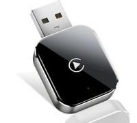 Adaptateur CarPlay sans fil compatible avec iPhone, connexion filaire vers sans fil, format mini, interfaces USB et USB-C, sans dé_M
