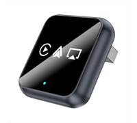 Adaptateur CarPlay sans fil intelligent avec IA, compatible AirPlay et Android Auto, avec dongle USB 3 en 1 pour une conversion filaire vers sans fil.