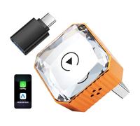 Adaptateur CarPlay sans fil pour Apple CarPlay/Android Auto, Carplay Auto | Carplay Adaptateur sans fil V5.3 Bluetooth double bande WiFi 6 USB-A/Type-C Connexion stable pour iPhone iOS 10+ et Android