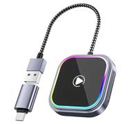 Adaptateur Carplay sans Fil pour Citroen C3-AirCross 2017-2025, Connexion Automatique 2 en 1 Plug and Play, sans Fil Dongle Bluetooth Stable Convertisseur CarPlay