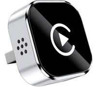 Adaptateur CarPlay sans Fil pour Ford Bronco Base Big Bend Outer Banks Badlands Wildtrak, Adaptateur CarPlay sans Fil 2 en 1, Connexion Automatique Rapide et Faible Latence,B Silver