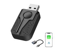 Adaptateur CarPlay sans fil pour iPhone 2 en 1 Apple CarPlay et Android Auto Wireless Adapter, Plug & Play, connexion rapide, compatible avec les voitures à partir de 2016 et iPhone