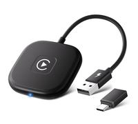 Adaptateur CarPlay sans Fil pour iPhone, Dongle Carplay sans Fil pour OEM, Adaptateur CarPlay Wireless Convertir Filaire en Wireless CarPlay Compatible 2017+ des voitures, WiFi 5 GHz & iOS 10+