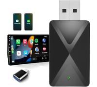 Adaptateur CarPlay sans Fil pour iPhone et Android Auto Adapter, 2-en-1 Bluetooth Car Play Dongle Convert Wired to Wireless pour Voitures 2017+ Built-in Wired Carplay/Android Auto, pour iPhone iOS 10+