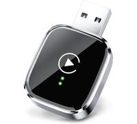 Adaptateur CarPlay sans fil pour iPhone - Taille mini, compatible USB et USB-C/Type-C (noir mat) | Connexion sans fil transparente pour Apple CarPlay (noir)